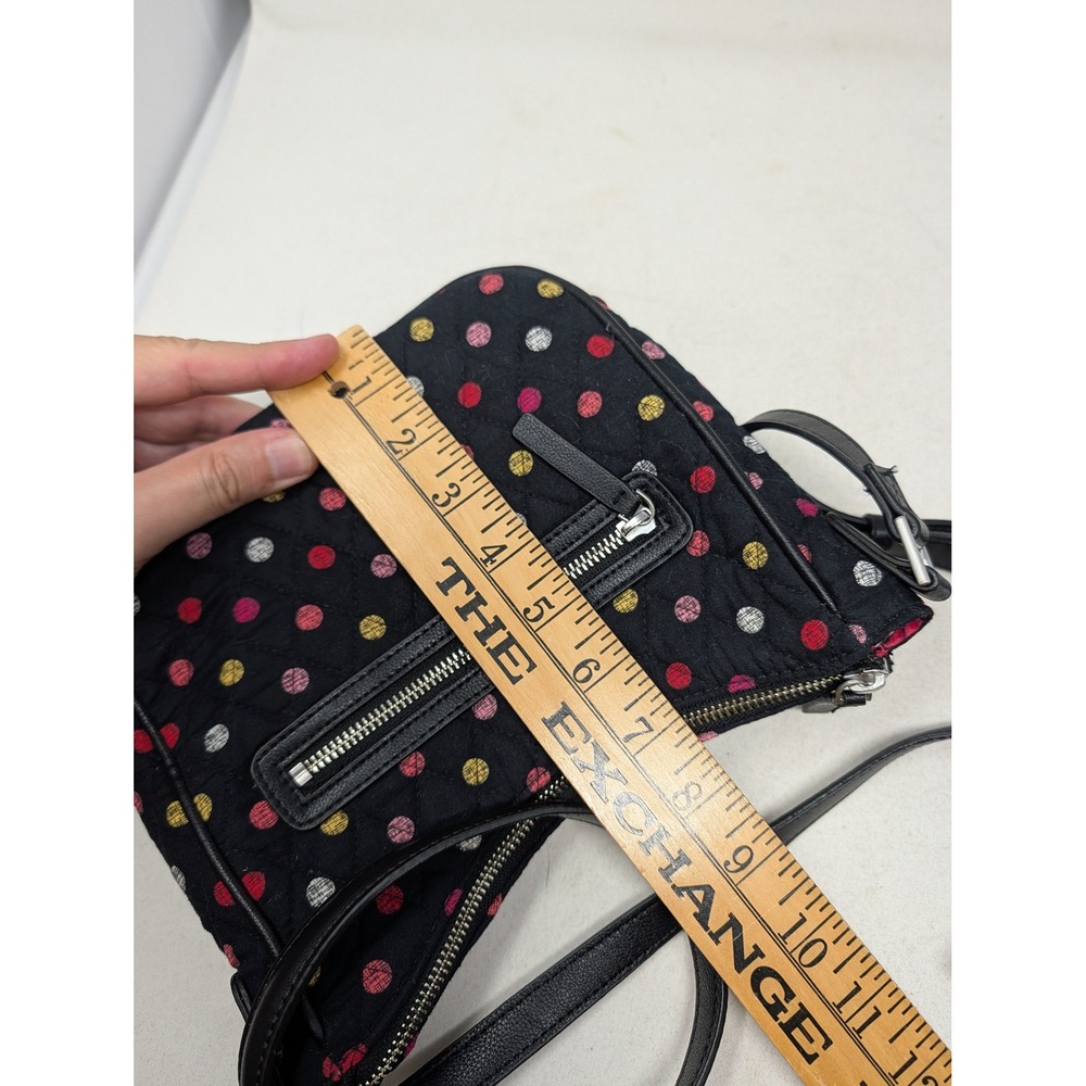Vera Bradley Black Polka Dot Quilted Crossbody Bag and Matching Wallet Set - Picture 13 of 16